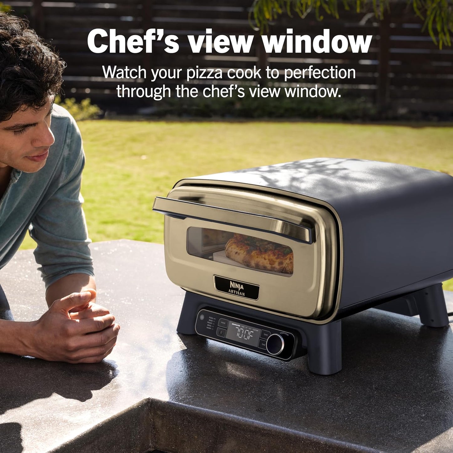 Ninja Artisan 12-Inch Outdoor Pizza Oven – 700°F Portable Electric Countertop Pizza Maker