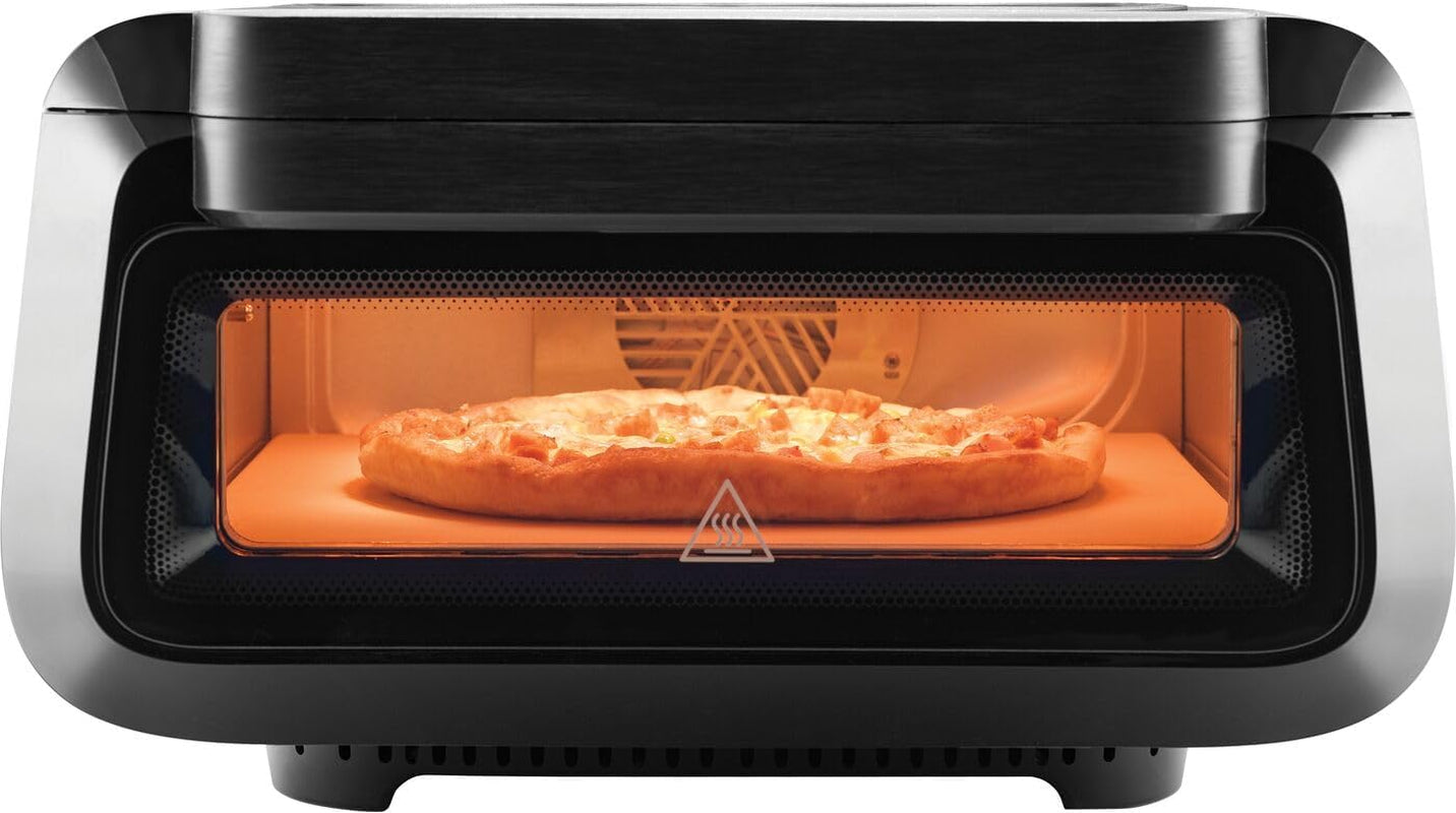 Frigidaire 700°F Indoor Electric Pizza Oven – 12” Stone Bake, Air Fry & Bake, Portable Countertop with Peel & Cutter