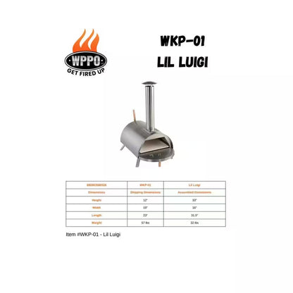 WPPO Lil Luigi Outdoor Portable Wood Fired Pizza Oven