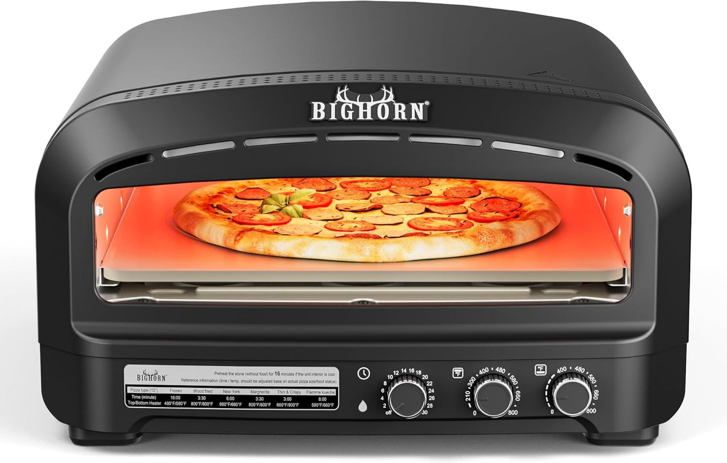 BIG HORN 14" Indoor Electric Countertop Pizza Oven