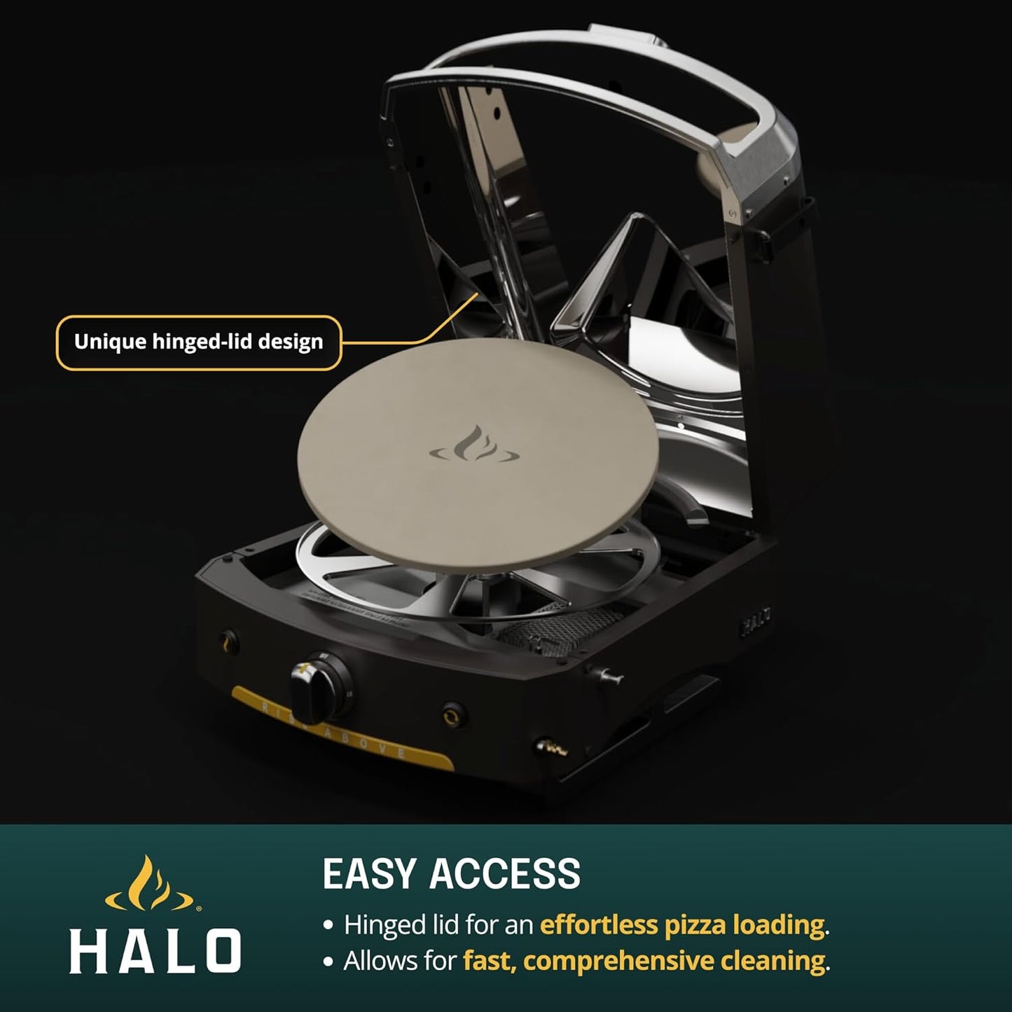 HALO Versa 16 Propane Outdoor Pizza Oven - 16" Rotating Stone