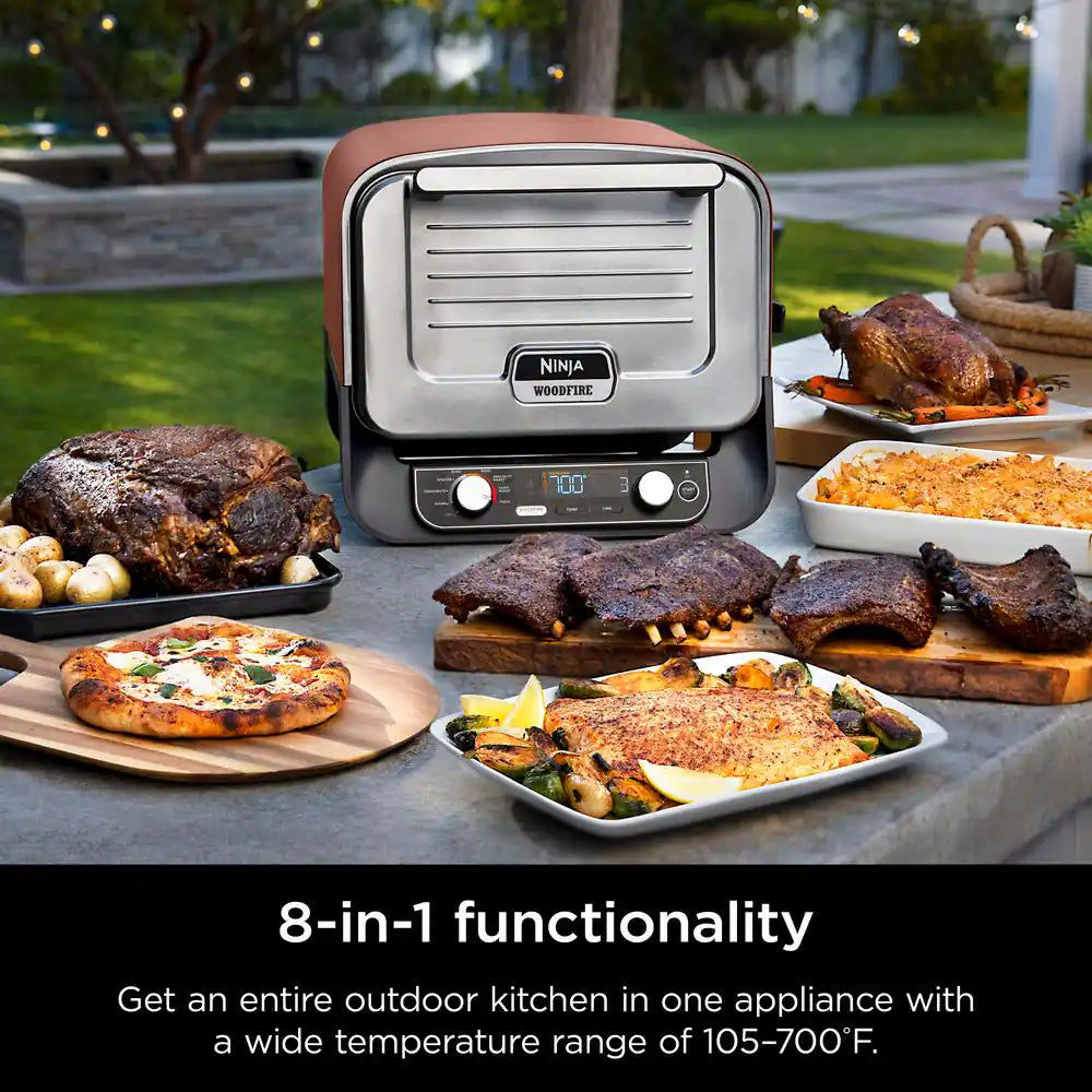 Ninja Woodfire 8-in-1 Outdoor Portable Electric Pizza Oven