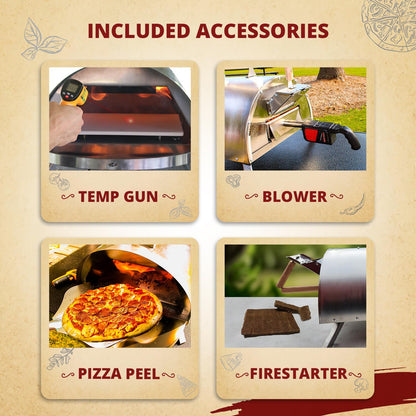 Pellethead Outdoor Portable Wood Pellet Pizza Oven