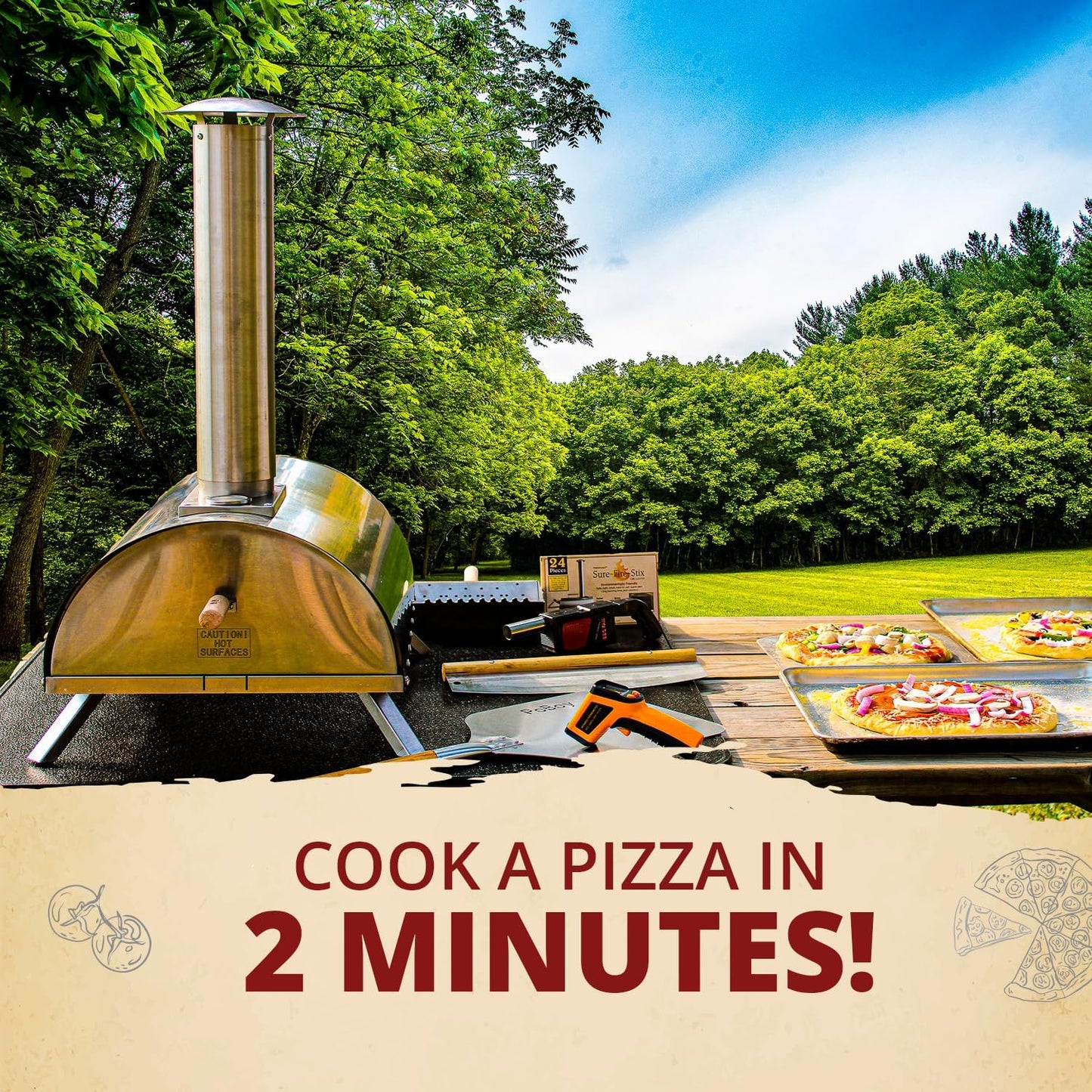 Pellethead Outdoor Portable Wood Pellet Pizza Oven
