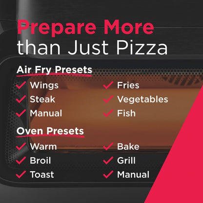 Frigidaire 700°F Indoor Electric Pizza Oven – 12” Stone Bake, Air Fry & Bake, Portable Countertop with Peel & Cutter
