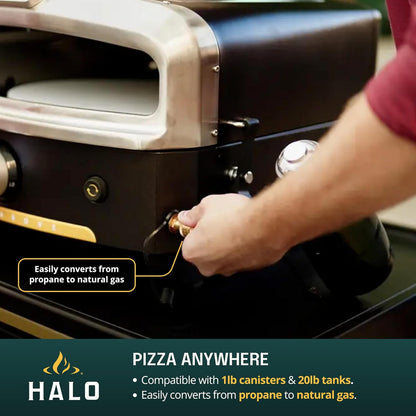 HALO Versa 16 Propane Outdoor Pizza Oven - 16" Rotating Stone