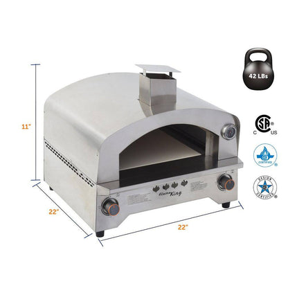 Flame King Multi-Function Propane Pizza Oven with 13-Inch Pizza Stone