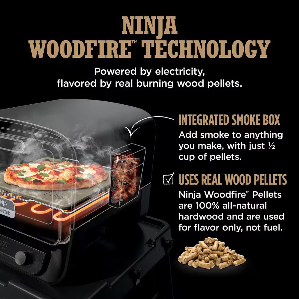 Ninja Woodfire 8-in-1 Outdoor Portable Electric Pizza Oven
