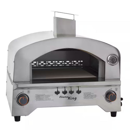 Flame King Multi-Function Propane Pizza Oven with 13-Inch Pizza Stone