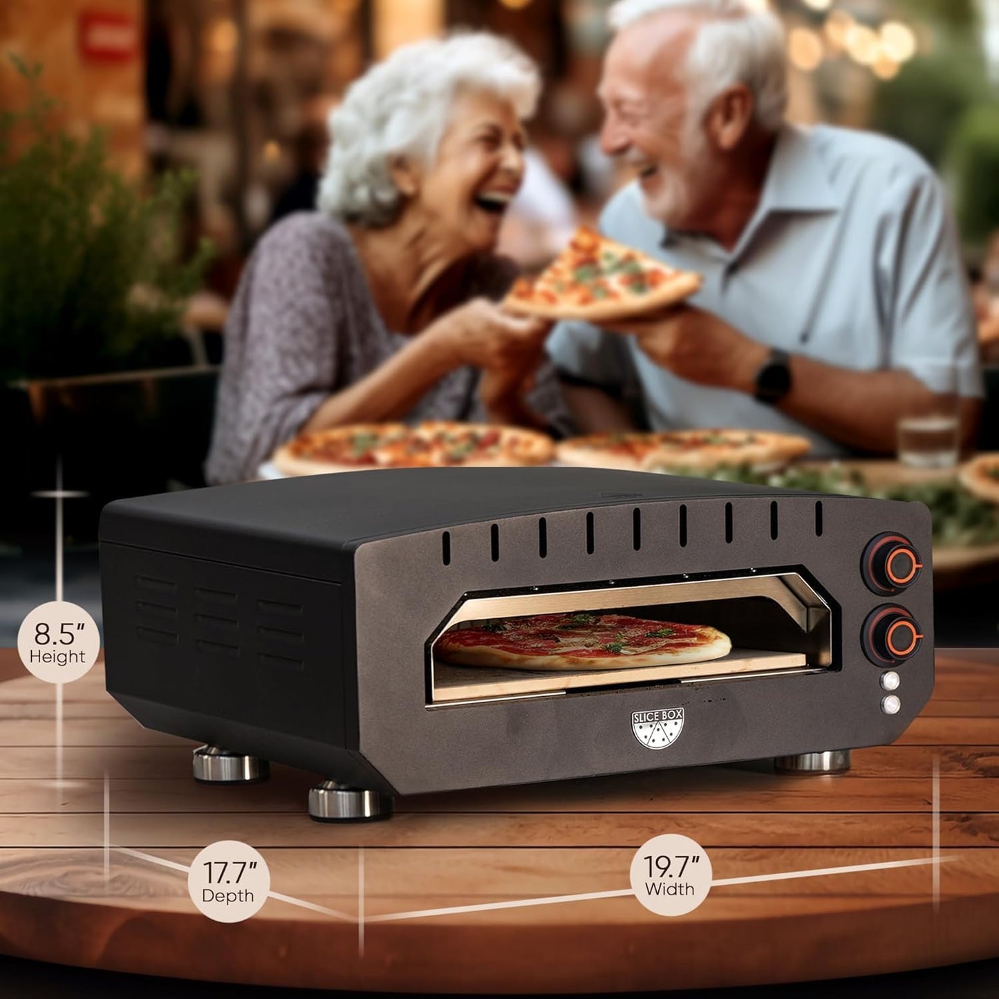 Fire Sense Slice Box Outdoor Portable Electric Pizza Oven