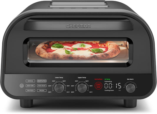 Chefman Indoor Electric Pizza Oven – 800°F Countertop Pizza Maker with 6 Pizza Presets & Accessories
