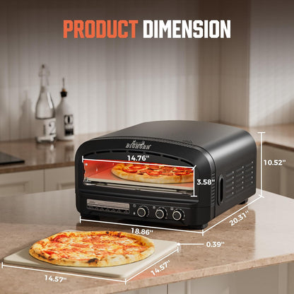 BIG HORN 14" Indoor Electric Countertop Pizza Oven