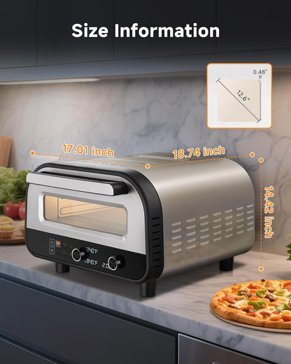 AMZCHEF Countertop Electric Pizza Oven