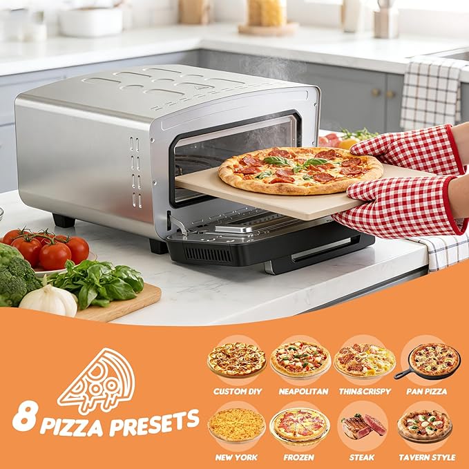Fendia 12-Inch Indoor/Outdoor Electric Pizza Oven (850°F)