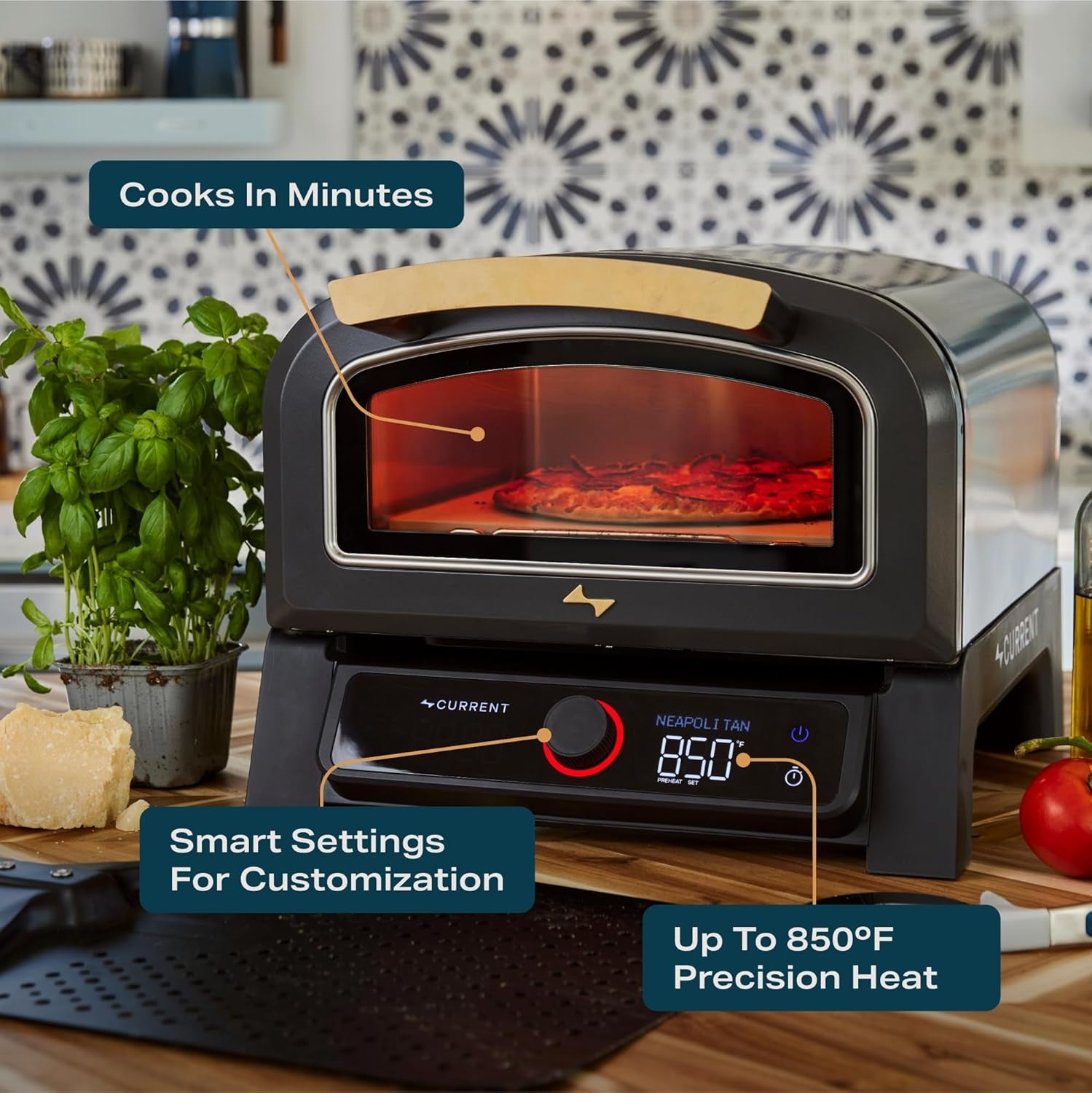 Current Model P Smart Countertop Electric Pizza Oven