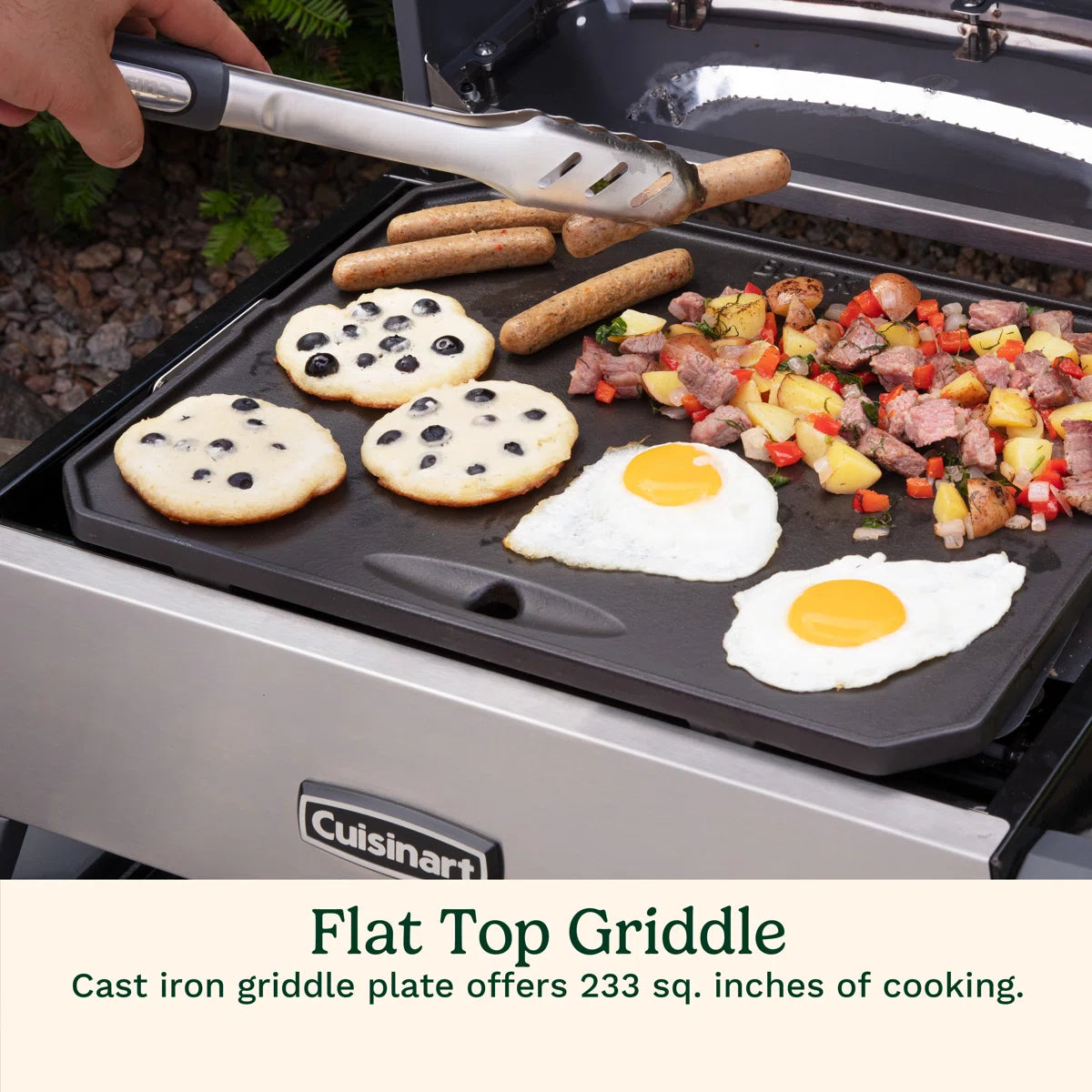 Cuisinart 3-in-1 Propane Outdoor Pizza Oven, Grill & Griddle