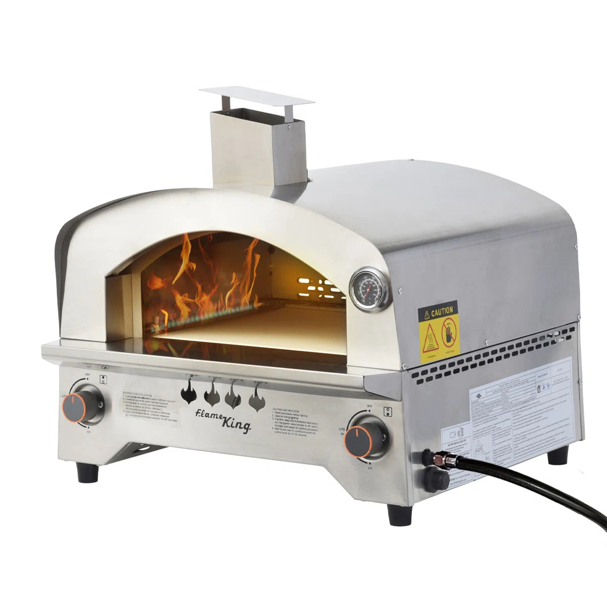Flame King Outdoor Portable Propane Gas Pizza Oven