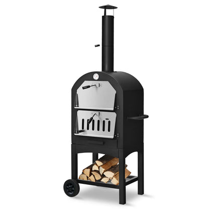 Costway Freestanding Wood-Fired Outdoor Pizza Oven