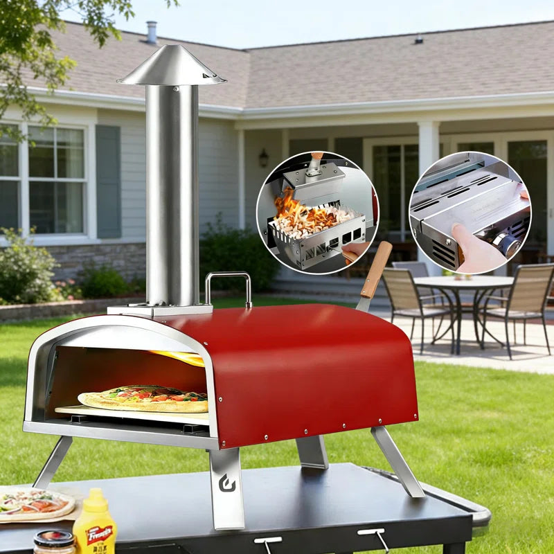 PIZZELLO 16-Inch Dual Fuel Outdoor Pizza Oven (Propane & Wood)