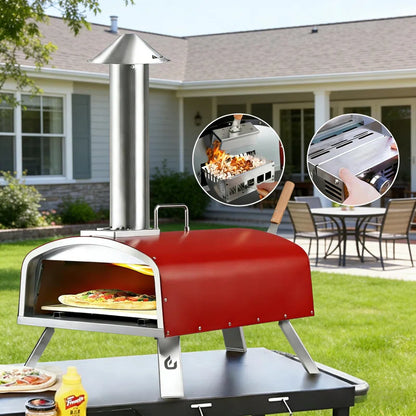 PIZZELLO 16-Inch Dual Fuel Outdoor Pizza Oven (Propane & Wood)