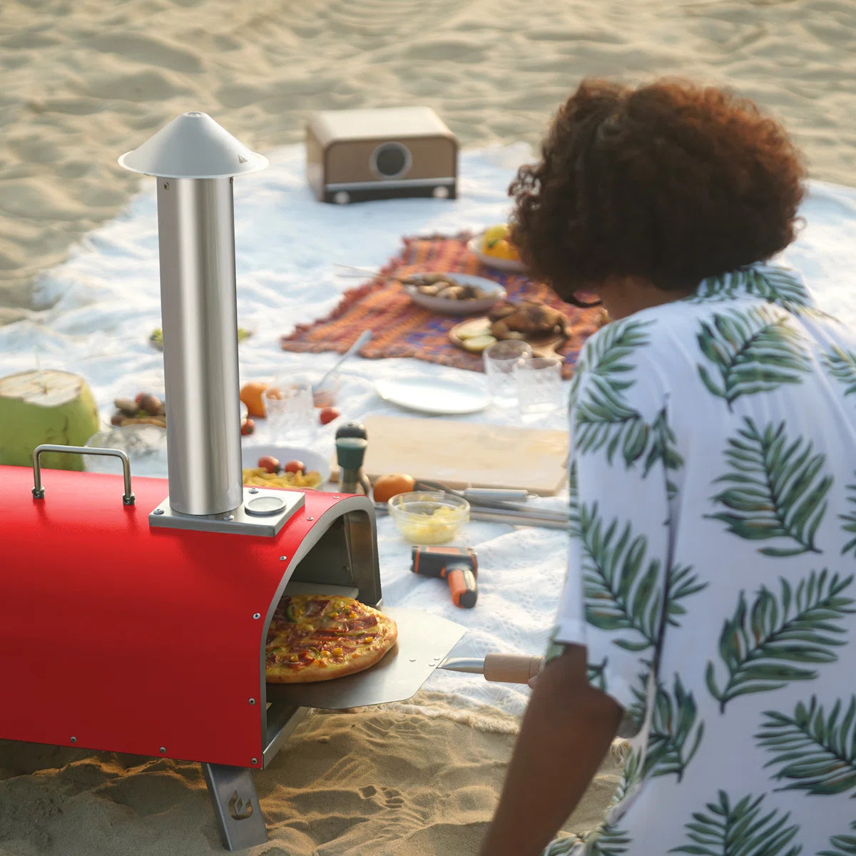 PIZZELLO 16-Inch Dual Fuel Outdoor Pizza Oven (Propane & Wood)
