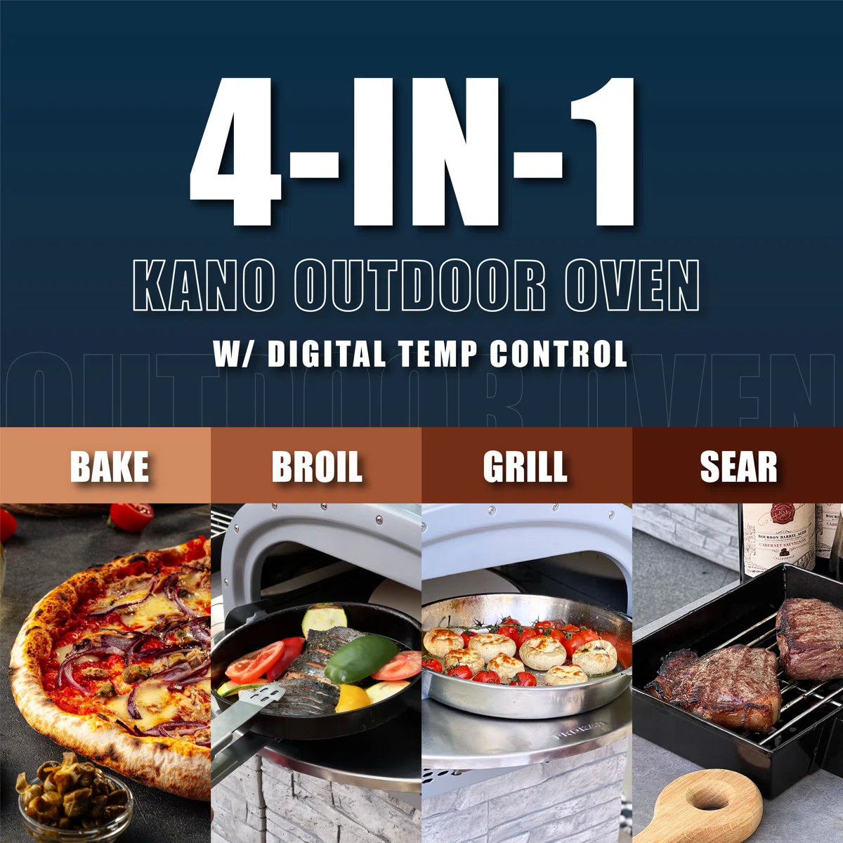Prokan Kano Outdoor Portable Propane Pizza Oven