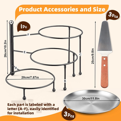 Sukhumvit 3-Tier Pizza Stand Serving Set