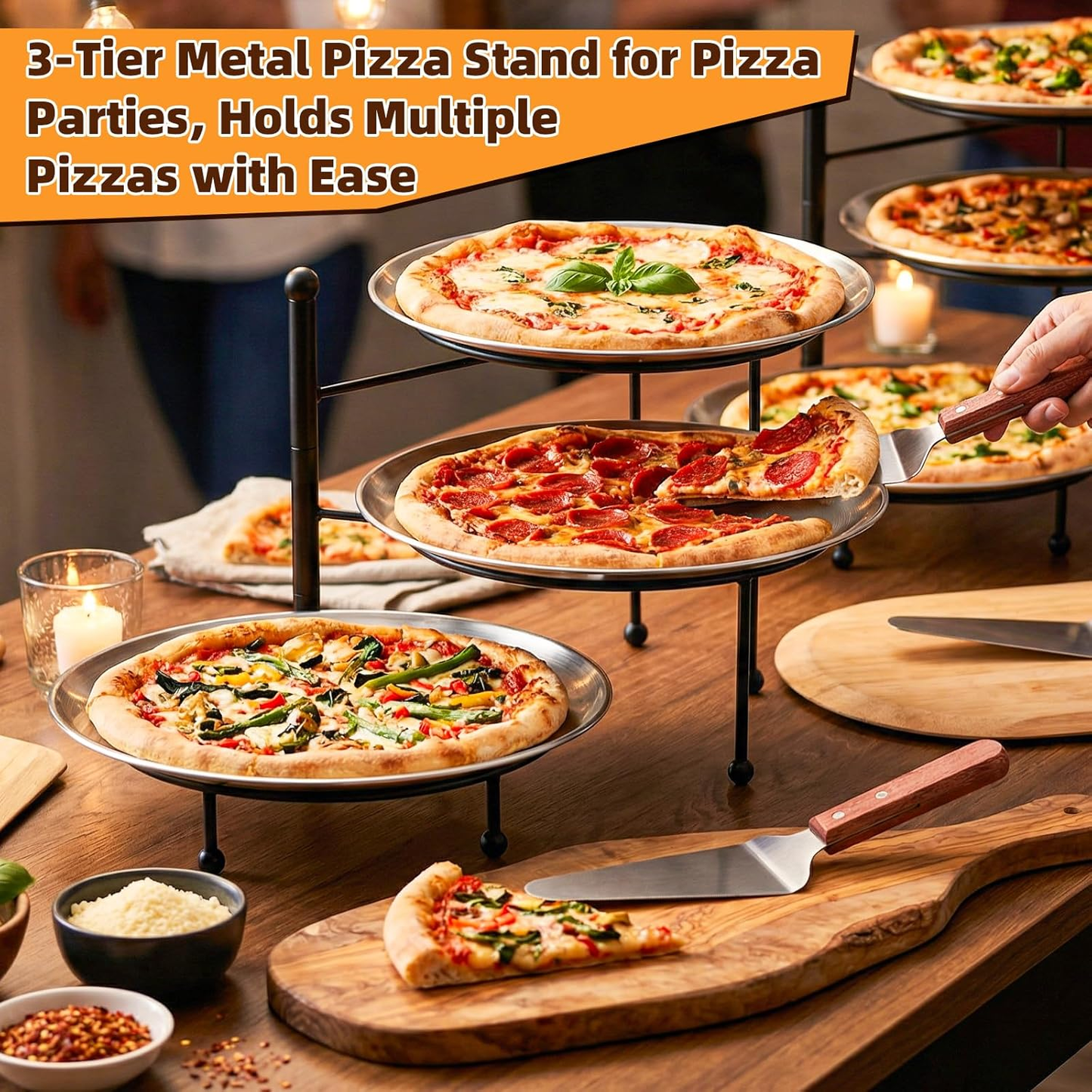Sukhumvit 3-Tier Pizza Stand Serving Set