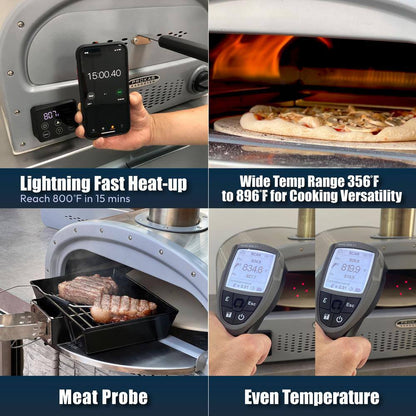 Prokan Kano 16-Inch 4-in-1 Propane Outdoor Pizza Oven