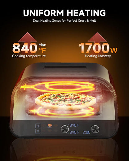 AMZCHEF Countertop Electric Pizza Oven