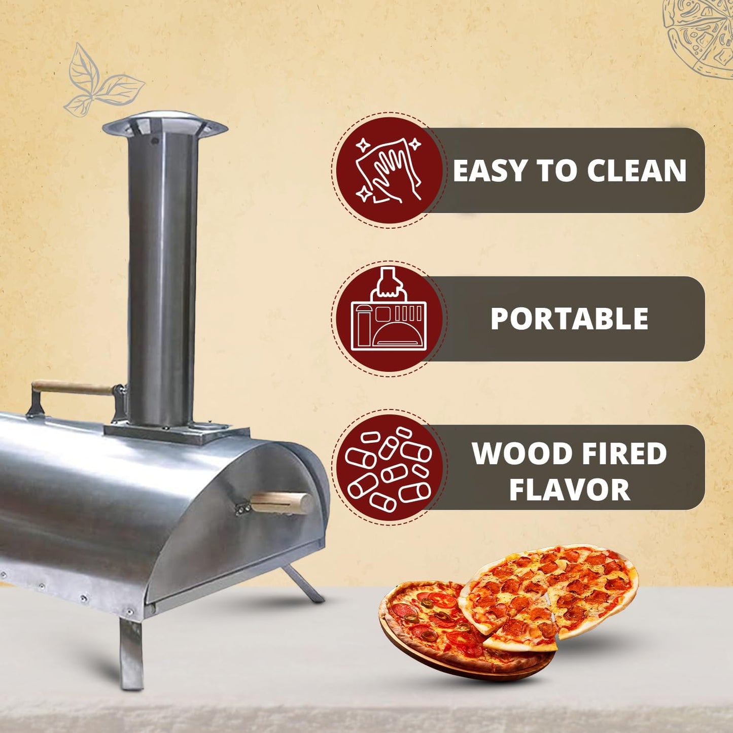 Pellethead Outdoor Portable Wood Pellet Pizza Oven
