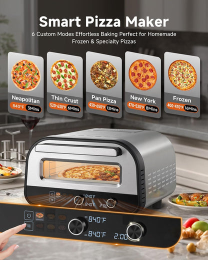 AMZCHEF Countertop Electric Pizza Oven