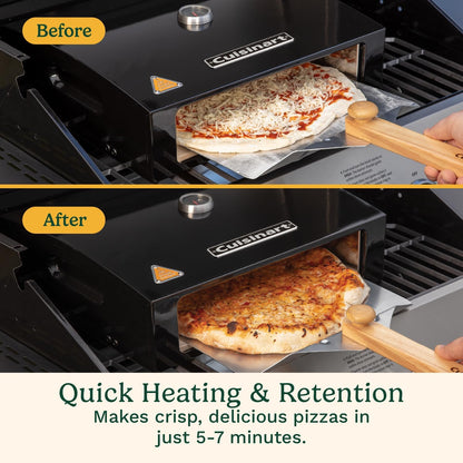 Cuisinart Grill Top Pizza Oven Kit for Backyard Homemade Pizzas