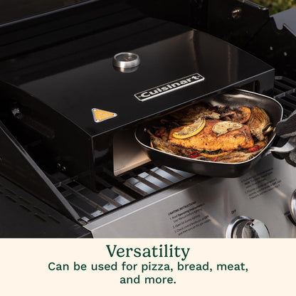 Cuisinart Grill Top Pizza Oven Kit for Backyard Homemade Pizzas