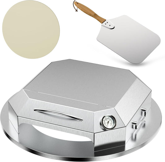 Onlyfire Stainless Steel Outdoor Grill Top Pizza Oven Kit