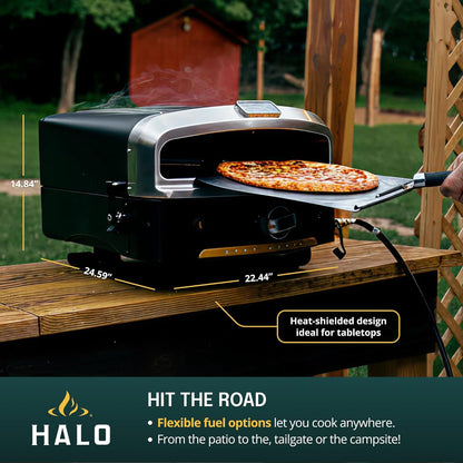 HALO Versa 16 Propane Outdoor Pizza Oven - 16" Rotating Stone