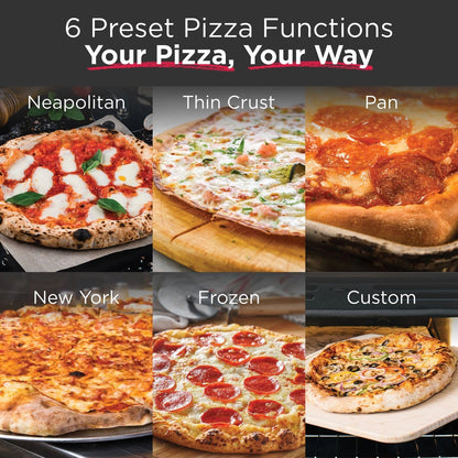 Frigidaire 700°F Indoor Electric Pizza Oven – 12” Stone Bake, Air Fry & Bake, Portable Countertop with Peel & Cutter